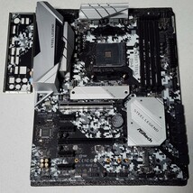 ASRock B450 STEEL LEGEND IOパネル付属 Socket AM4 ATXマザーボード RYZEN5000シリーズ対応 最新Bios 動作確認済 PCパーツ_画像1