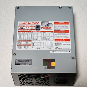  Nipro nNIPRON HPCSA-1000P 1000W 80PLUS SILVER certification ATX power supply unit full plug-in operation verification ending PC parts 