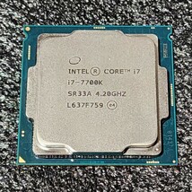 CPU Intel Core i7 7700K 4.2GHz 4コア8スレッド KabyLake PCパーツ インテル 動作確認済み_画像1