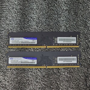 TEAMGROUP DDR4-2400MHz 8GB (4GB×2枚キット) TED44G2400C16BK 動作確認済み デスクトップ用 PCメモリ 