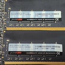 PANRAM DDR4-2666MHz 16GB (8GB×2枚キット) W4U2666PS-8GC19 動作確認済み デスクトップ用 PCメモリ _画像2