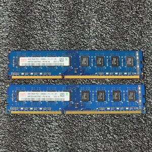 SK HYNIX DDR3-1600MHz 8GB (4GB×2枚キット) HMT351U6CFR8C-PB 動作確認済み デスクトップ用 PCメモリ 