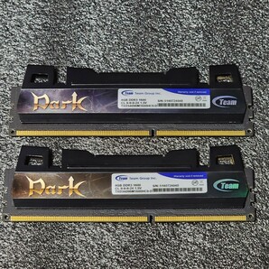 TEAMGROUP DARK DDR3-1600MHz 8GB (4GB×2枚キット) TXD34096M1600HC9-D 動作確認済み デスクトップ用 PCメモリ 