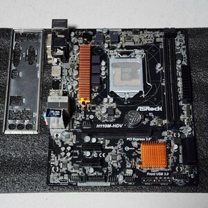 ASRock H110M-HDV IOパネル付属 LGA1151 MicroATXマザーボード 第6・7世代CPU対応 最新Bios 動作確認済 PCパーツ