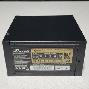 Seasonic X-SERIES SS-750KM3 750W 80PLUS GOLD認証 ATX電源ユニット フルプラグイン 動作確認済み PCパーツ