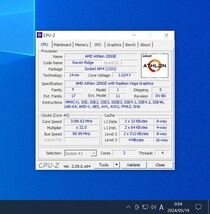 CPU AMD Athlon 200GE with Radeon Vega3 Graphics 3.2GHz 2コア4スレッド Socket AM4 PCパーツ 動作確認済み_画像3