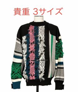 貴重サイズ3 Rug Jacquard Knit Pullover ラグ ジャカード ニット プルオーバー sacai サカイ