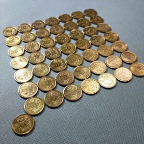 古銭 【全年号揃 50枚】 小型50銭黄銅貨 昭和22年〜昭和23年の画像6