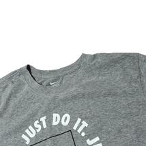 ナイキ 半袖Tシャツ JUST DO IT 杢グレー ロゴT 夏物古着 h20 L相当_画像5