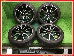 【送料無料】NHP10 アクア G`s 前期 純正 アルミホイール 17×6.5J+41 4穴-100 4本セット タイヤ付 POTENZA RE004 195/45R17