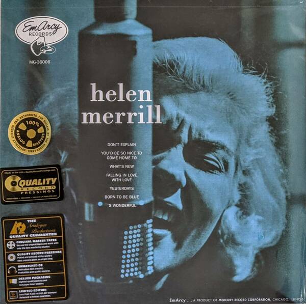Helen Merrill ヘレン・メリル - Helen Merrill Mono Edition 限定リマスター再発200gアナログ・レコード