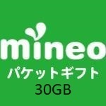 mineo マイネオ ギフトコード 30GB