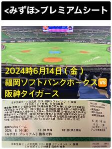 2024/6/14( золотой )18:30 Fukuoka SoftBank Hawks vs Hanshin Tigers переменный ток битва @ Fukuoka PayPay купол 
