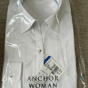 【新品未開封】レディース　白ワイシャツ　長袖　5号　ANCHORWOMAN 