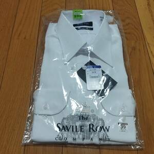 新品★Mサイズ39‐78　セヴィルロウ　SAVILE ROW　洋服の青山　長袖シャツ 白無地 プレミアムノンアイロン