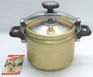 M462Mちょる☆Riken リケン 家庭用圧力鍋 6.0L（1升用）0.8kg/cm2 日本製 両手鍋 炊飯専用おもり付き