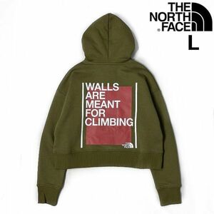 売切り【正規新品】THE NORTH FACE◆W HIMALAYAN BOTTLE SOURCE PULLOVER HOODIE パーカー US限定 ショート丈(L)カーキ 181130-15