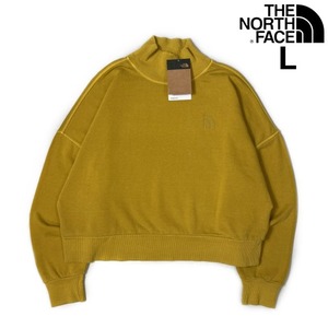 売切り【正規新品】THE NORTH FACE W GARMENT DYE MOCK NECK プルオーバー ガーメントダイ ファンネルネック US限定(L)黄 181130-15