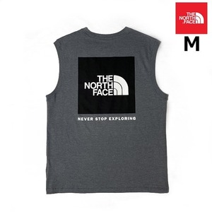 売切り【正規新品】THE NORTH FACE BOX NSE TANK タンクトップ Tシャツ US限定 ボックスロゴ グラフィック コットン(M)グレー 180903-15