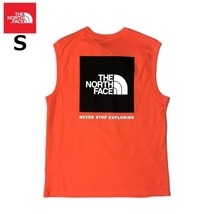 売切り【正規新品】THE NORTH FACE BOX NSE TANK タンクトップ Tシャツ US限定 ボックスロゴ グラフィック コットン(S)オレンジ 180903-15_画像3