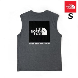 売切り【正規新品】THE NORTH FACE BOX NSE TANK タンクトップ Tシャツ US限定 ボックスロゴ グラフィック コットン(S)グレー 180903-15