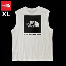 売切り【正規新品】THE NORTH FACE BOX NSE TANK タンクトップ Tシャツ US限定 ボックスロゴ グラフィック コットン(XL)白 180903-15_画像3