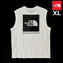 売切り【正規新品】THE NORTH FACE BOX NSE TANK タンクトップ Tシャツ US限定 ボックスロゴ グラフィック コットン(XL)白 180903-15_画像1