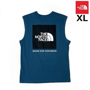 売切り【正規新品】THE NORTH FACE BOX NSE TANK タンクトップ Tシャツ US限定 ボックスロゴ グラフィック コットン(XL)青 180903-15