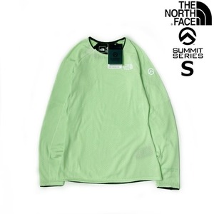 売切り【正規新品】THE NORTH FACE◆W SUMMIT SERIES FUTUREFLEECE CREW 長袖 Tシャツ ロンT US限定 ストレッチ 男女兼用(S)緑 180902-15