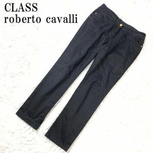 Class ro belt kavali cotton casual chino pants black CLASS roberto cavalli stretch less brand plate M B6207