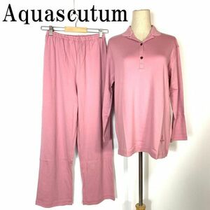 新品タグ付き Aquascutum パジャマ ピンクアクアスキュータム ルームウェア 部屋着 セットアップ M B6246