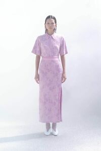 mame Flowered Velour Jacquard Skirt サイズ2 フラワー 花柄 パイル スカート マメクロゴウチ