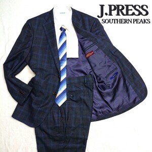 Jpress ジェープレス PRESSCLUSIVE SOUTHERN PEAKS サザンピークス シングルスーツ セットアップ ブルライン グレンチェック 濃紺 AB6