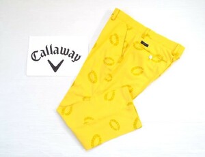 ★美品★Callaway キャロウェイ / w86-88㎝ / ロゴ入りボール柄 ストレッチパンツ / サイズLL