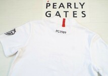 ★美品★PEARLY GATES パーリーゲイツ / PG89 ロゴプリント ハイネックシャツ DRY / サイズ４_画像3