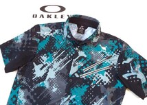 ★超美品★OAKLEY オークリー / スカル NOISY TONE グラフィック プルオーバーシャツサイズ DRY・UV / サイズＭ/JPN_画像1