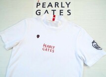 ★美品★PEARLY GATES パーリーゲイツ / PG89 ロゴプリント ハイネックシャツ DRY / サイズ４_画像1