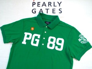 * прекрасный товар *PEARLY GATES Pearly Gates / PG89 нашивка рубашка-поло / размер 4