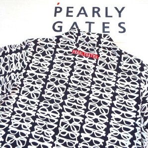 ★PEARLY GATES パーリーゲイツ / PG89 メガネ総柄 プルオーバーシャツ / サイズ４の画像2