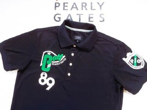 ★美品★PEARLY GATES パーリーゲイツ / PG89 ワッペン ポロシャツ / サイズ５