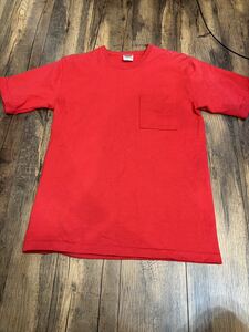 Camber Pocket Tシャツ 赤　厚手　USA製