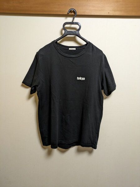GU 半袖Tシャツ モノトーン Lサイズ ユニセックス バックロゴ