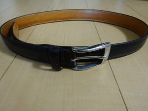Whitehouse Cox / car f leather belt ( black *32inch*98cm) Whitehouse Cox 