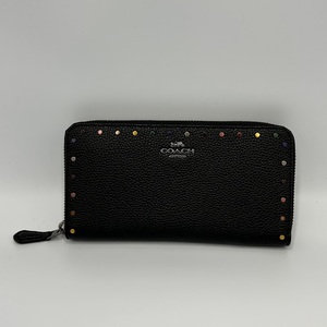 ★　【美品】COACH コーチ　長財布　F1844　ブラック