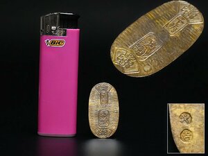 【 万延小判金 裏刻印 キ 吉 重3.29g y060522 】姫小判 日本貨幣 古銭 壹兩 アンティーク