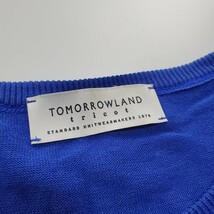 ◇c 【高品質なニットウェア】 トゥモローランド TOMORROWLAND tricot コットンニット セーター 半袖 Mサイズ 紳士服 メンズ トップス 青_画像5
