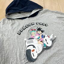 Tパーカー ドラゴンボール 孫悟空 ブルマ 半袖パーカー アニメ　プリント Tシャツ メンズ　LLサイズ　グレー　ネイビー　ビッグシルエット_画像2