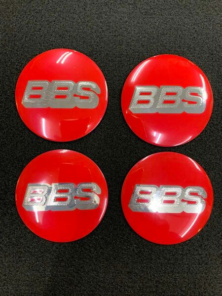 ◆高品質◆BBS ロゴ レッド シルバー3Dロゴ センターキャップステッカー◆ ★1台分4個1セット
