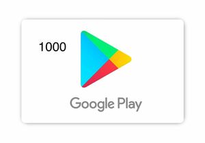 Google Play подарок код 1000