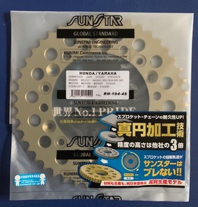 SUNSTAR サンスター RH-104-45 リア リヤ スプロケット スプロケ 520-45T 45T 45丁 ホーネット250 VT250Z VTZ250 VT250F 520 45 新品